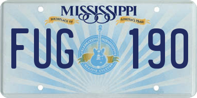 MS license plate FUG190
