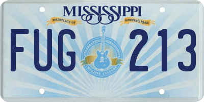 MS license plate FUG213