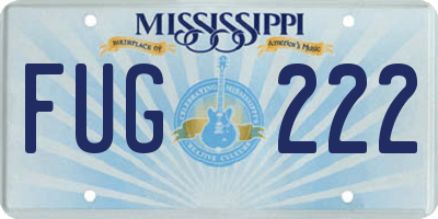 MS license plate FUG222