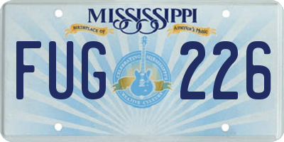 MS license plate FUG226