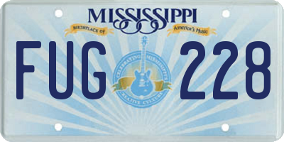 MS license plate FUG228