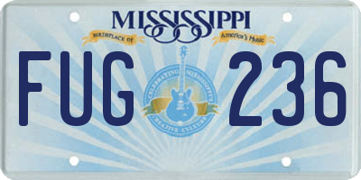 MS license plate FUG236