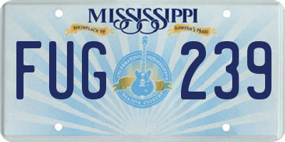MS license plate FUG239