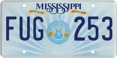 MS license plate FUG253