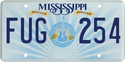 MS license plate FUG254