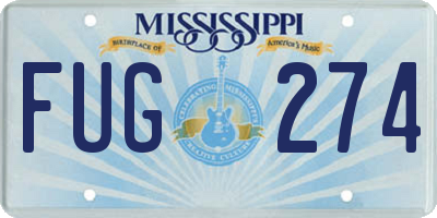 MS license plate FUG274