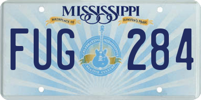 MS license plate FUG284