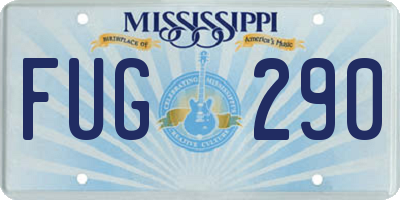 MS license plate FUG290