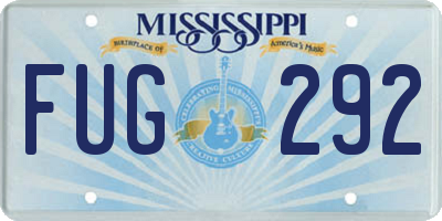 MS license plate FUG292