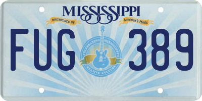 MS license plate FUG389