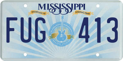 MS license plate FUG413