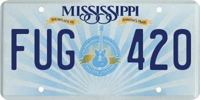 MS license plate FUG420