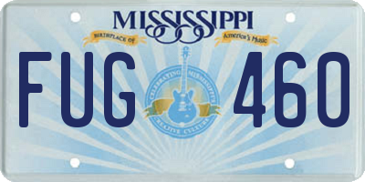 MS license plate FUG460