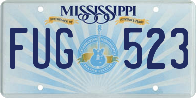 MS license plate FUG523