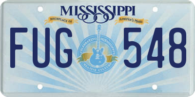 MS license plate FUG548