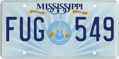 MS license plate FUG549