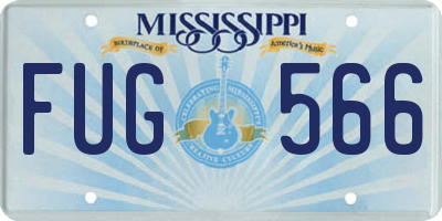MS license plate FUG566