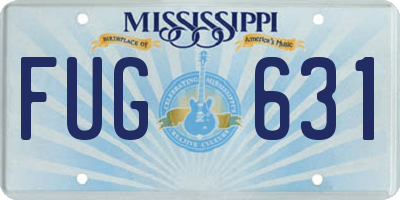MS license plate FUG631