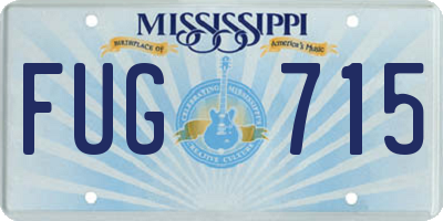 MS license plate FUG715