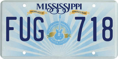 MS license plate FUG718
