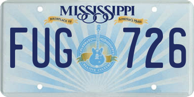 MS license plate FUG726