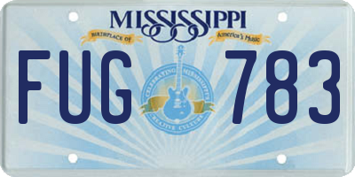 MS license plate FUG783