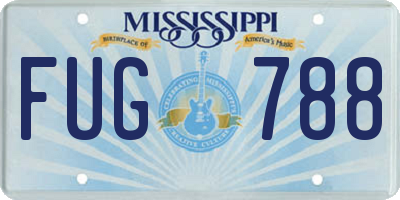 MS license plate FUG788