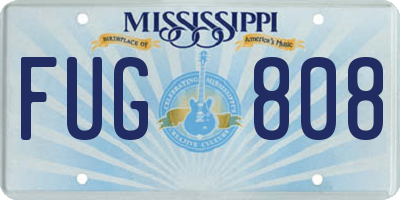 MS license plate FUG808