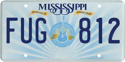MS license plate FUG812
