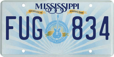 MS license plate FUG834