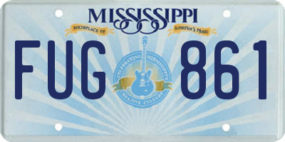 MS license plate FUG861