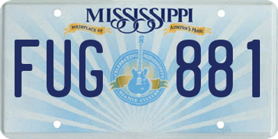 MS license plate FUG881