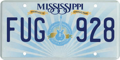 MS license plate FUG928