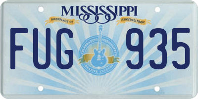 MS license plate FUG935