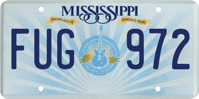 MS license plate FUG972