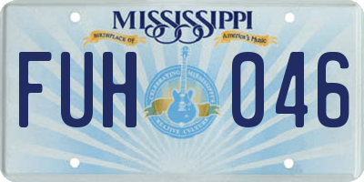 MS license plate FUH046