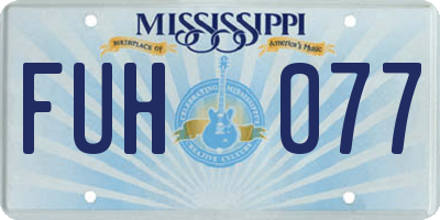 MS license plate FUH077
