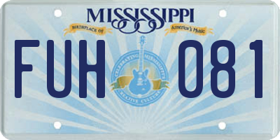 MS license plate FUH081