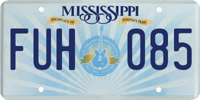 MS license plate FUH085