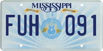 MS license plate FUH091
