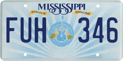MS license plate FUH346