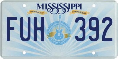 MS license plate FUH392