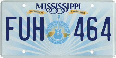 MS license plate FUH464