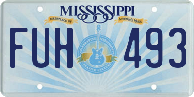 MS license plate FUH493
