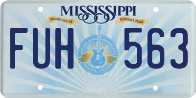 MS license plate FUH563