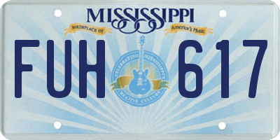 MS license plate FUH617