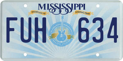 MS license plate FUH634
