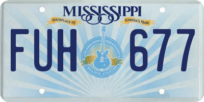 MS license plate FUH677