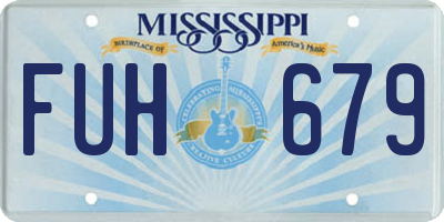 MS license plate FUH679