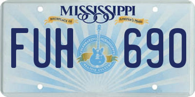 MS license plate FUH690